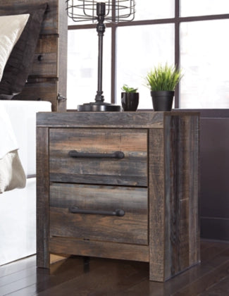 Drystan Queen Bookcase Bed with Mirrored Dresser, Chest and Nightstand