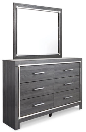 Lodanna Queen Panel Bed with Mirrored Dresser, Chest and Nightstand