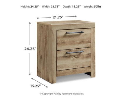 Hyanna. Two Drawer Night Stand