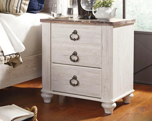 Willowton. Two Drawer Night Stand