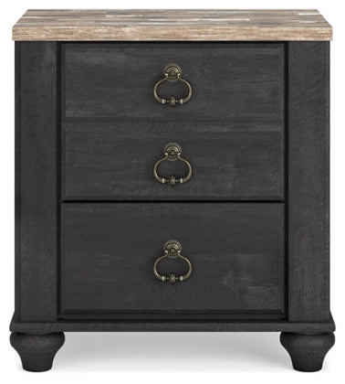 Nanforth Two Drawer Night Stand