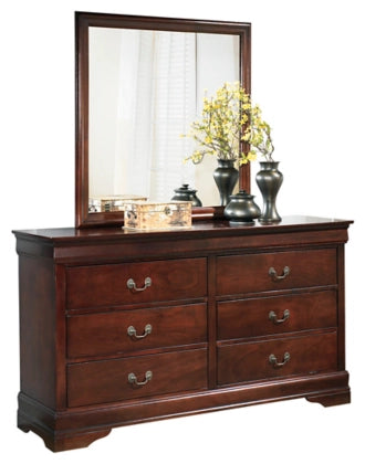 Alisdair Queen Sleigh Bed with Mirrored Dresser, Chest and Nightstand