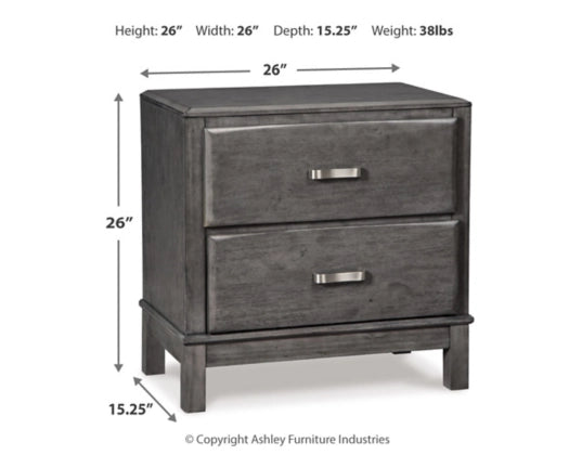 Caitbrook Two Drawer Night Stand