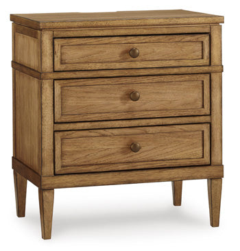 Sharlance. Three Drawer Night Stand