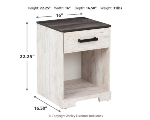 Shawburn. One Drawer Night Stand