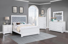 Load image into Gallery viewer, Q 5PC Eleanor Upholstered Tufted Bedroom Set White
