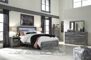 Baystorm Queen Bed with Mirrored, Dresser and Nightstand