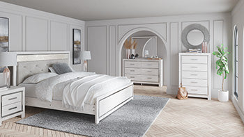Altyra Queen Bed with Mirrored, Dresser and Nightstand