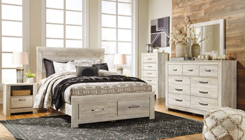 Bellaby Queen Bed with Mirrored, Dresser and Nightstand
